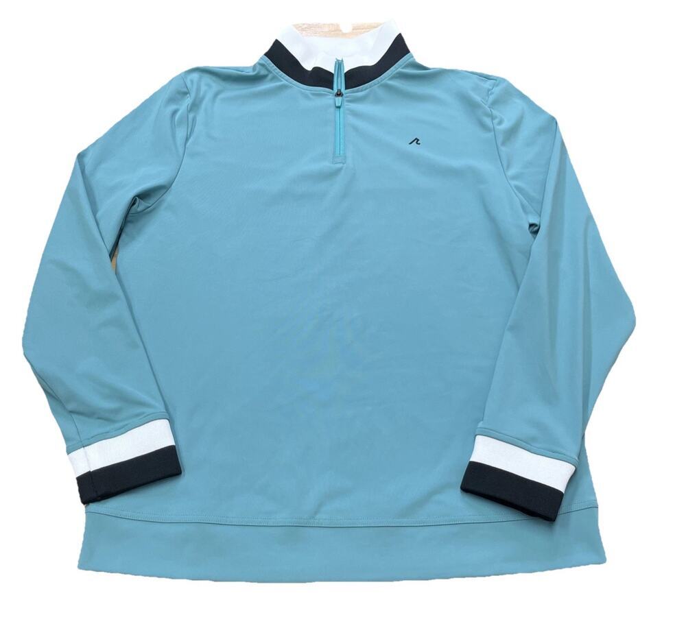 Redvanly Dunham 1/4 Zip Pullover Mens Small Green Long Sleeve Stretch Golf